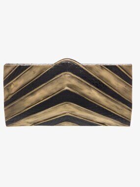 Super Rare black and bronze/brass cast R&Y Augousti Clutch from Paris